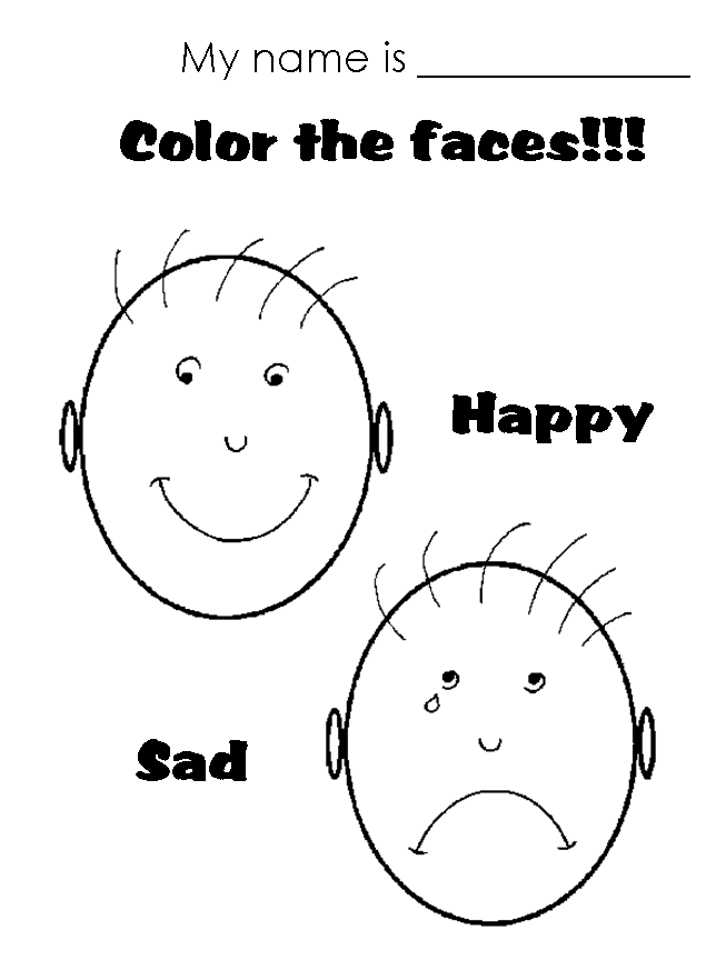 sad face coloring pages for kids - photo #33