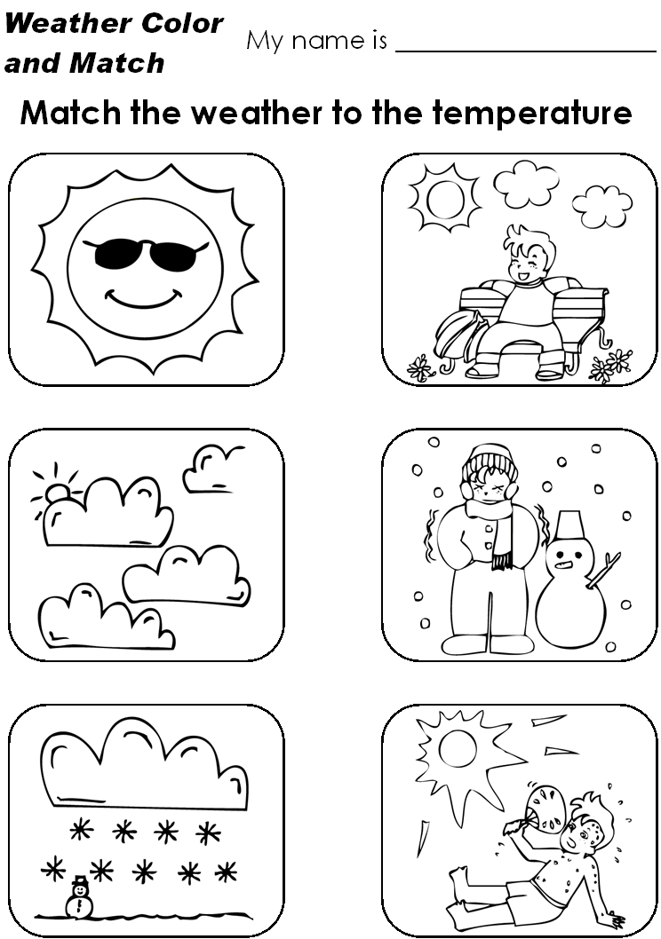 Weather Symbols For Coloring Coloring Pages