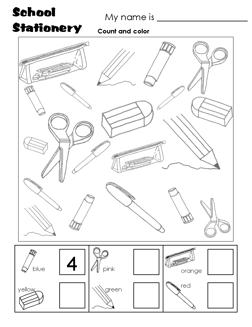 6200 Colouring Pages Of School Stationery Download Free Images