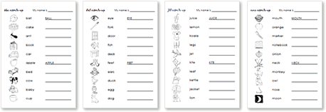 Lower-case and upper-case writing practice worksheets