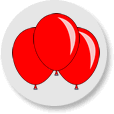 Classroom objects and toys 2: Red balloons