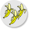 Fruit and counting 1: 3 bananas