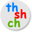 Consonant clusters th, sh, ch